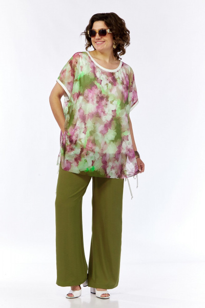 Комплект летних свободных брюк, топа и туники из текстиля Jurimex 3146 - фото 7