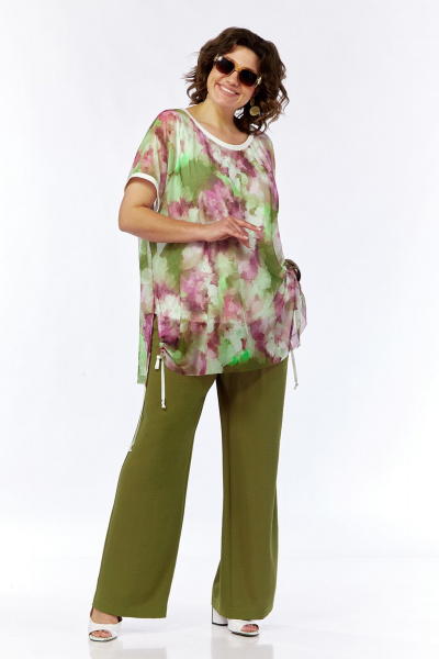 Комплект летних свободных брюк, топа и туники из текстиля Jurimex 3146 - фото 1