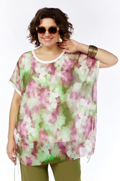 Комплект летних свободных брюк, топа и туники из текстиля Jurimex 3146 - фото 4