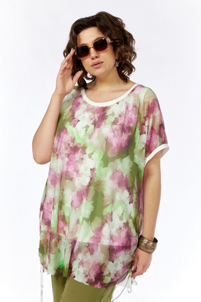 Комплект летних свободных брюк, топа и туники из текстиля Jurimex 3146 - фото 3