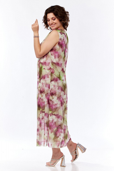 Летнее платье А-силуэта из принтованной сетки Jurimex 3144 - фото 2