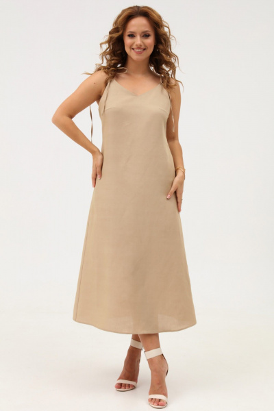 Летнее платье-сарафан с бретелями и разрезом Angelina & Сompany 1102 - фото 1