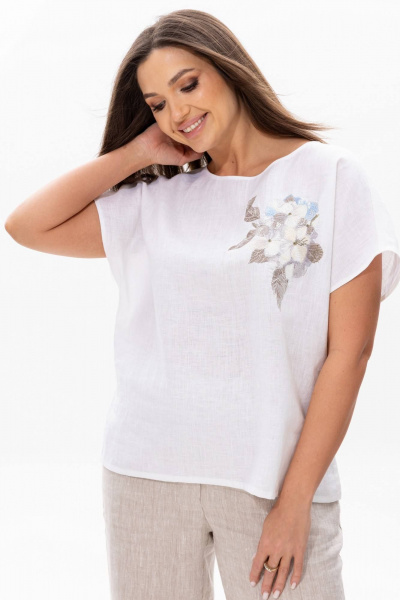 Блуза Ma Сherie 1090 белый - фото 4