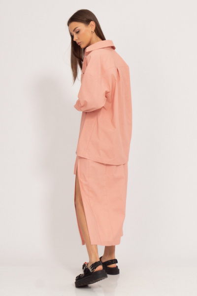 Льняной костюм блуза и платье с разрезом Kivviwear 407313077.01 - фото 10