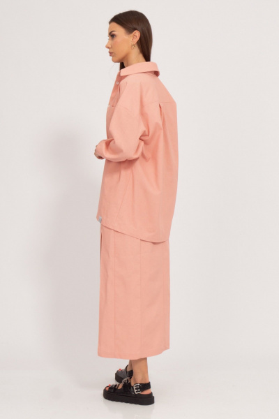 Льняной костюм блуза и платье с разрезом Kivviwear 407313077.01 - фото 9