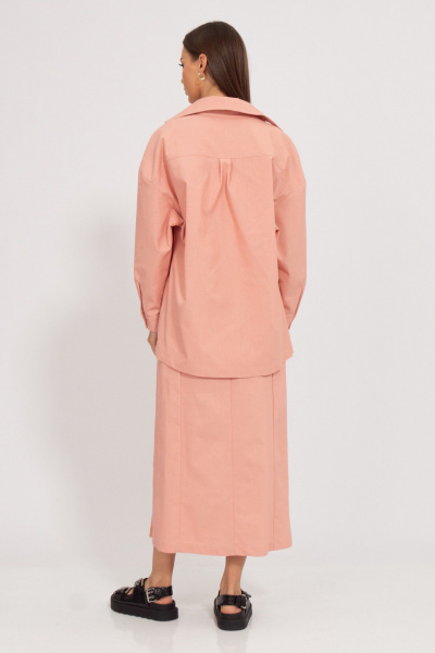 Льняной костюм блуза и платье с разрезом Kivviwear 407313077.01 - фото 8