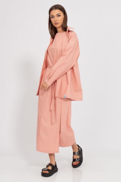 Льняной костюм блуза и платье с разрезом Kivviwear 407313077.01 - фото 7