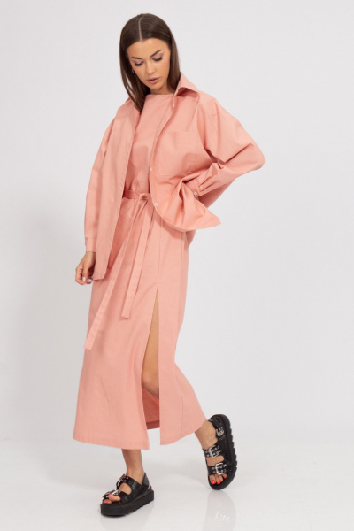 Льняной костюм блуза и платье с разрезом Kivviwear 407313077.01 - фото 5