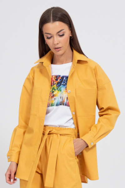 Летняя рубашка свободного кроя с манжетами Kivviwear 4100.29 - фото 1