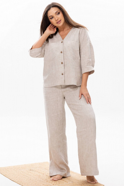 Блуза, брюки Ma Сherie 3071 натуральный - фото 5