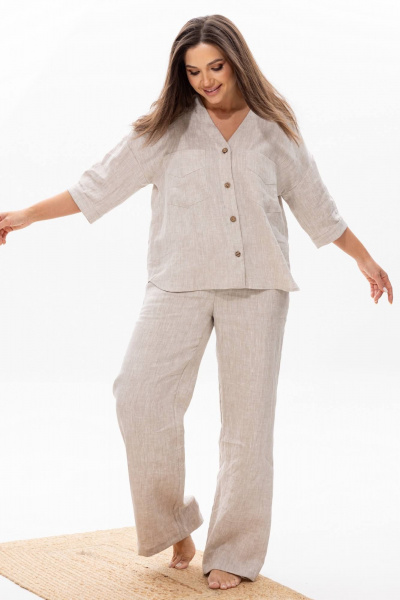 Блуза, брюки Ma Сherie 3071 натуральный - фото 4