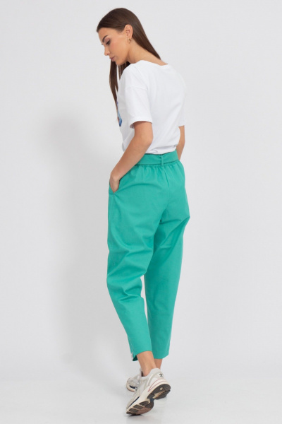 Брюки свободного кроя из джинса с хлопком для повседневного стиля Kivviwear 4101.30 - фото 5