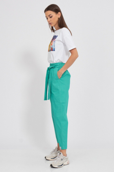 Брюки свободного кроя из джинса с хлопком для повседневного стиля Kivviwear 4101.30 - фото 3