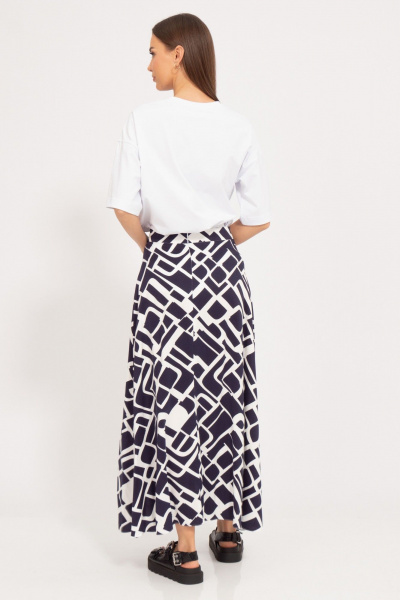 Юбка макси из вискозы с драпировкой для лёгкого лета Kivviwear 4185.01 - фото 8