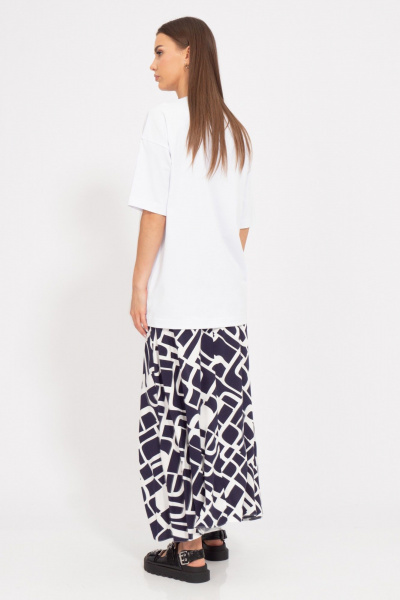 Юбка макси из вискозы с драпировкой для лёгкого лета Kivviwear 4185.01 - фото 5