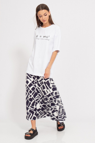 Юбка макси из вискозы с драпировкой для лёгкого лета Kivviwear 4185.01 - фото 3