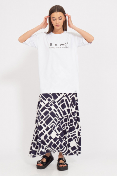 Юбка макси из вискозы с драпировкой для лёгкого лета Kivviwear 4185.01 - фото 2