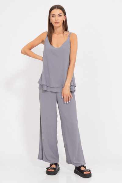 Костюм палаццо с разрезами и джемпер, летний Kivviwear 41894190.01 - фото 8