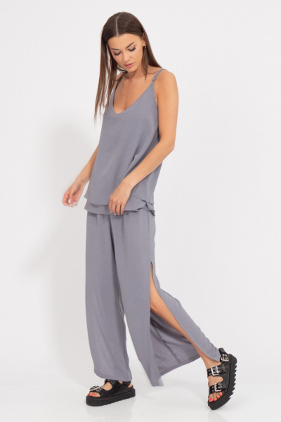 Костюм палаццо с разрезами и джемпер, летний Kivviwear 41894190.01 - фото 7