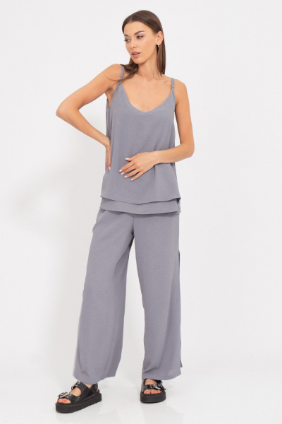 Костюм палаццо с разрезами и джемпер, летний Kivviwear 41894190.01 - фото 5