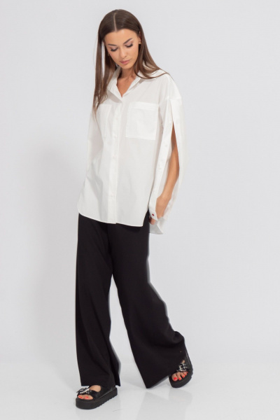 Брюки палаццо из костюмной ткани, летние Kivviwear 4191.02 - фото 6