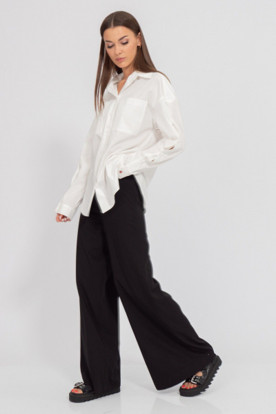 Брюки палаццо из костюмной ткани, летние Kivviwear 4191.02 - фото 3