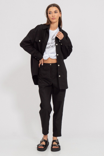 Укороченные джинсовые брюки классического силуэта Kivviwear 4192.02 - фото 1