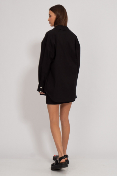 Блуза из джинсовой ткани и хлопка, свободный силуэт Kivviwear 4193.02 - фото 8