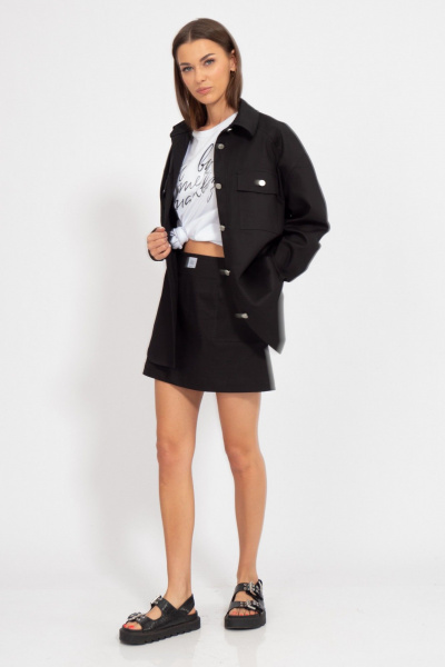 Блуза из джинсовой ткани и хлопка, свободный силуэт Kivviwear 4193.02 - фото 5