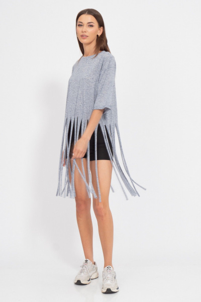 Майка из трикотажа с боковыми стяжками в стиле тай-дай Kivviwear 4195.02 - фото 1