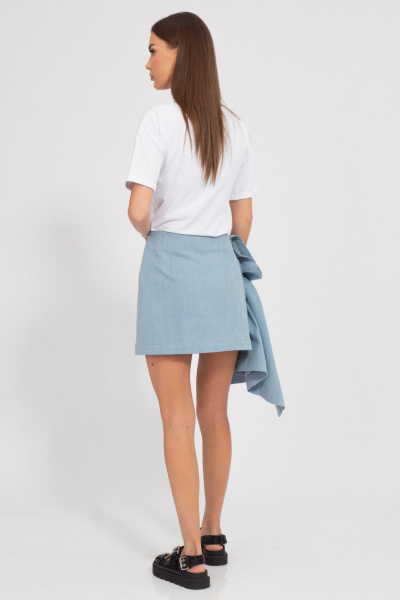 Джинсовая мини-юбка из качественного хлопка Kivviwear 4196.01 - фото 4
