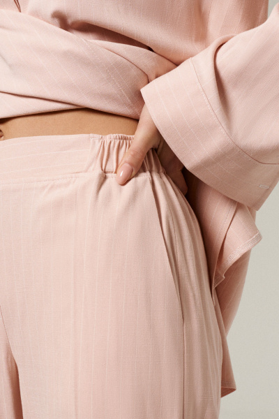 Блуза и брюки из вискозной ткани для повседневных образов Панда 186820w розовый - фото 3