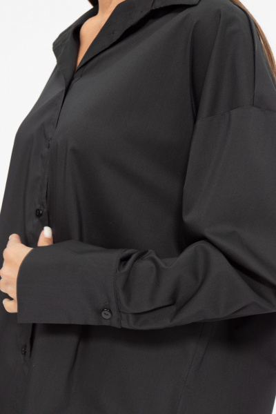 Хлопковая блуза свободного силуэта из ткани текстиль Kivviwear 4199.01 - фото 10