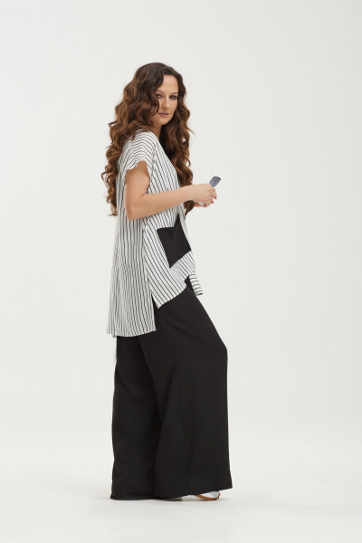 Летний комплект из блузы и брюк из вискозы с карманами ElPaiz 1085 - фото 4