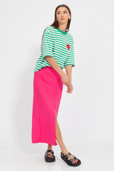 Льняная юбка-карандаш с разрезом по переду Kivviwear 4202.02 - фото 3