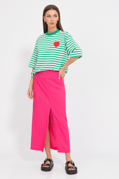 Льняная юбка-карандаш с разрезом по переду Kivviwear 4202.02 - фото 2