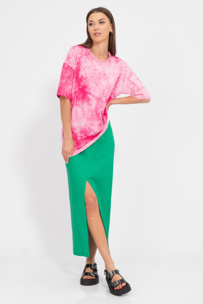 Льняная юбка-карандаш с разрезом для женственного образа Kivviwear 4202.03 - фото 2