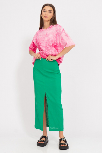 Льняная юбка-карандаш с разрезом для женственного образа Kivviwear 4202.03 - фото 1