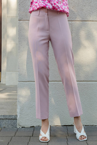 Розовые брюки с стрелками зауженные по низу и поясом LADO 340/1-16 - фото 7