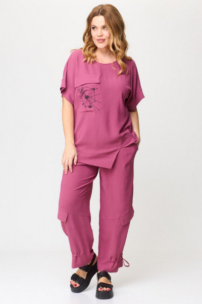 Блуза, брюки Gamma Gracia 652 розовый - фото 2