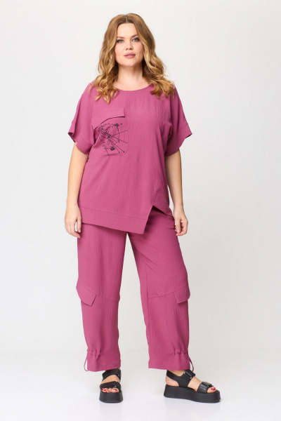 Блуза, брюки Gamma Gracia 652 розовый - фото 1
