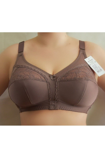 Трикотажный коричневый бюстгальтер для ежедневного ношения Verally 213-6 перец - фото 4