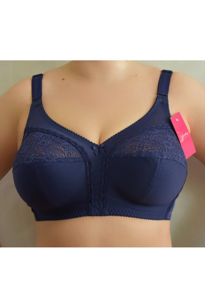 Бюстгальтер из кружево и трикотажа синего цвета Verally 213-6 темно-синий - фото 4