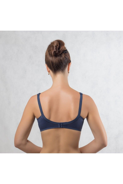 Бюстгальтер из кружево и трикотажа синего цвета Verally 213-6 сапфир - фото 2