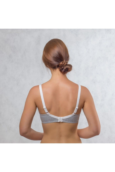 Бюстгальтер бескаркасный из хлопкового трикотажа для натуральности Verally 252-2 меланж - фото 2