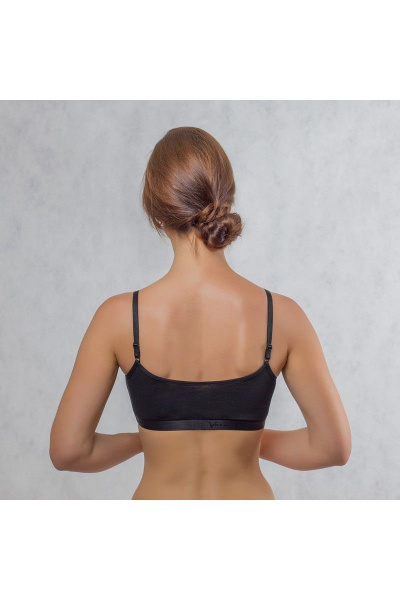 Черный хлопковый бюстгальтер-топ для комфортных дней Verally 267-1 черный - фото 4