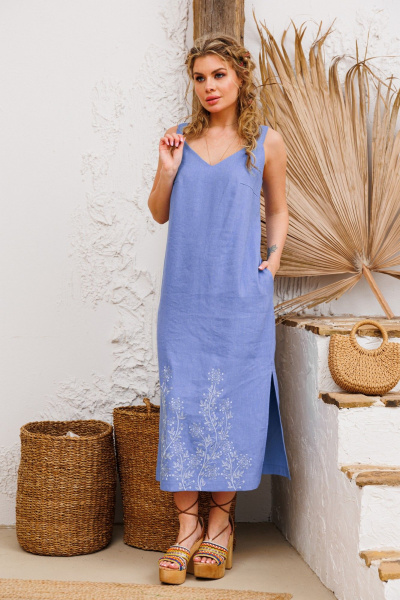 Сарафан AMORI 9799 голубой - фото 2