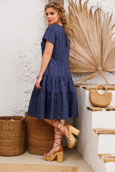 Платье AMORI 9804 индиго - фото 3