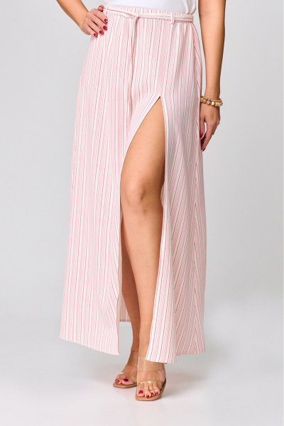 Макси юбка с боковым разрезом и асимметрией Zlata 4436 розовый - фото 6