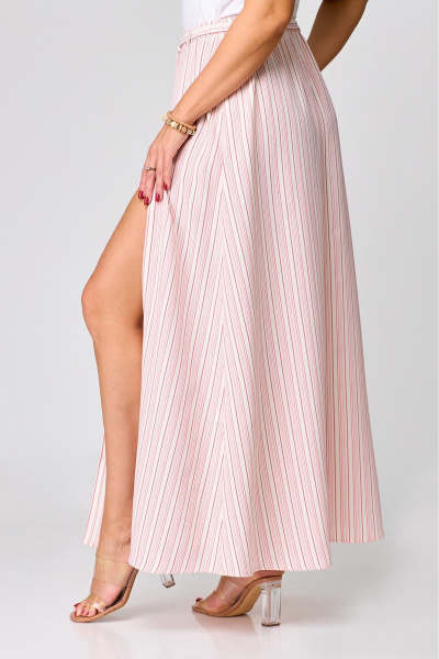 Макси юбка с боковым разрезом и асимметрией Zlata 4436 розовый - фото 4